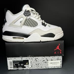 Size 7 - Nike Air Jordan 4 Retro GS Military Black Men's Shoes